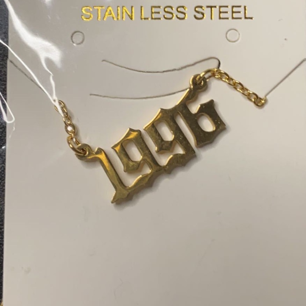 1996 stainless steal Necklace gold jewelry